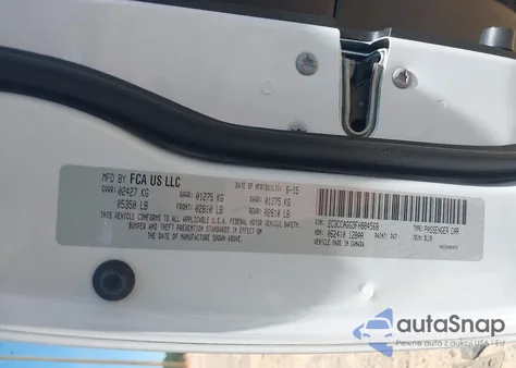 2015 Chrysler 300 300S z USA, uszkodzony, nr VIN 2C3CCAGG3FH884568